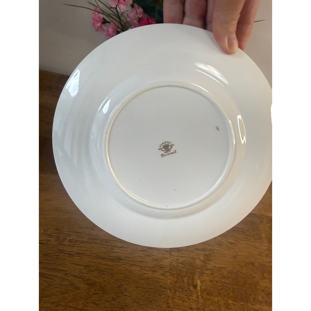 Coalport Cornet Side Plate Gold Trim English Bone China Dessert Plate - Picture 6 of 7
